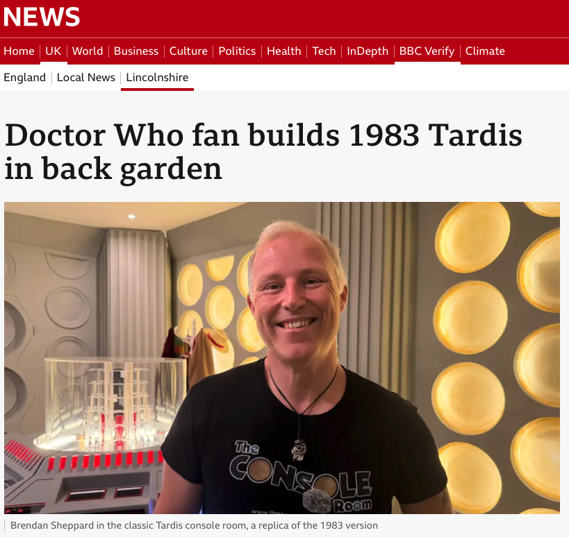 BBC News coverage of The Console Room