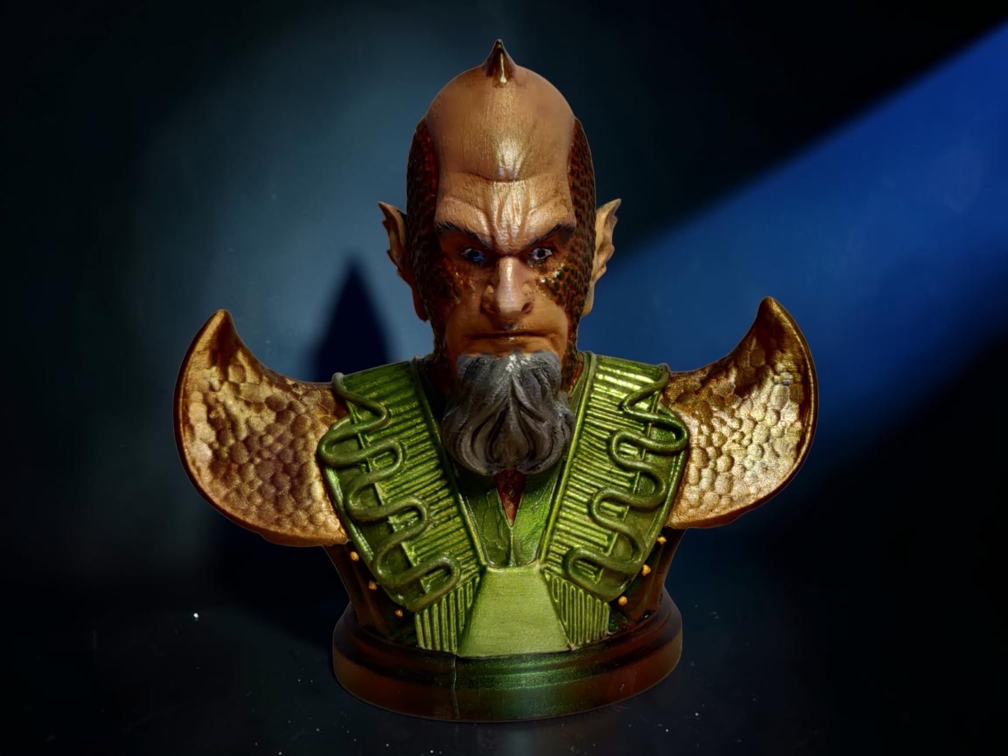Reptilian Bust sculpture